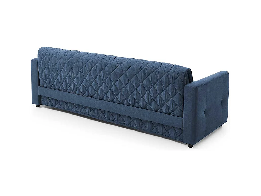Zweisitzer Schlafsofa in Blau Taschenfederkern