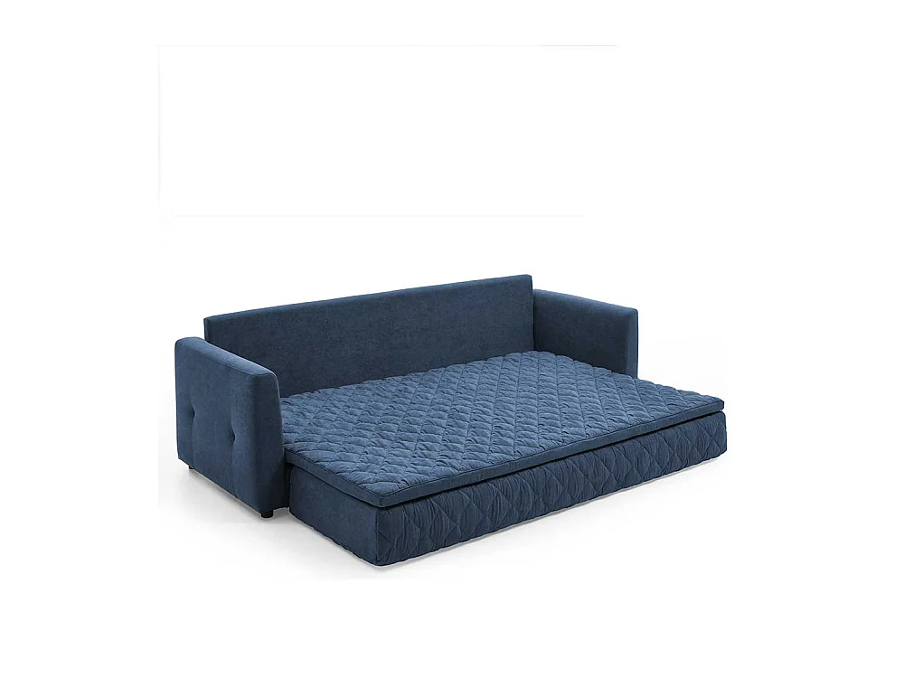 Zweisitzer Schlafsofa in Blau Taschenfederkern