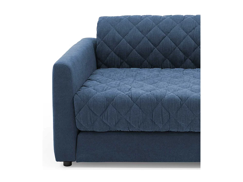 Zweisitzer Schlafsofa in Blau Taschenfederkern
