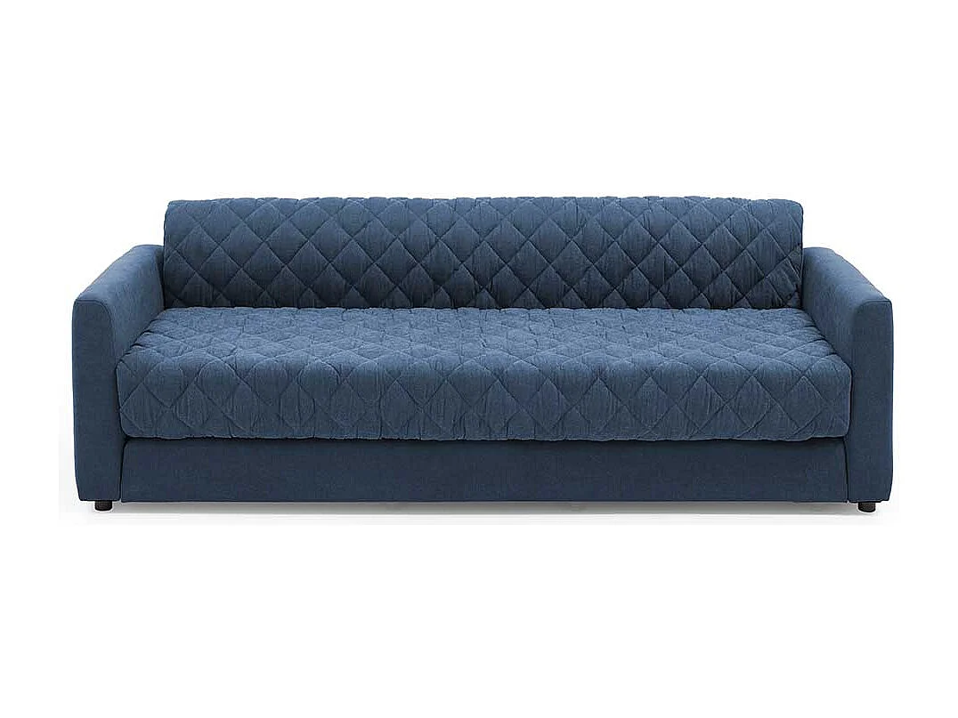 Zweisitzer Schlafsofa in Blau Taschenfederkern