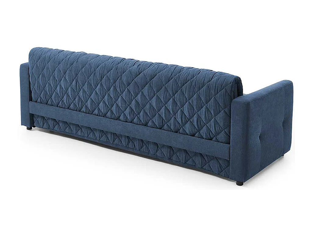 Zweisitzer Schlafsofa in Blau Taschenfederkern