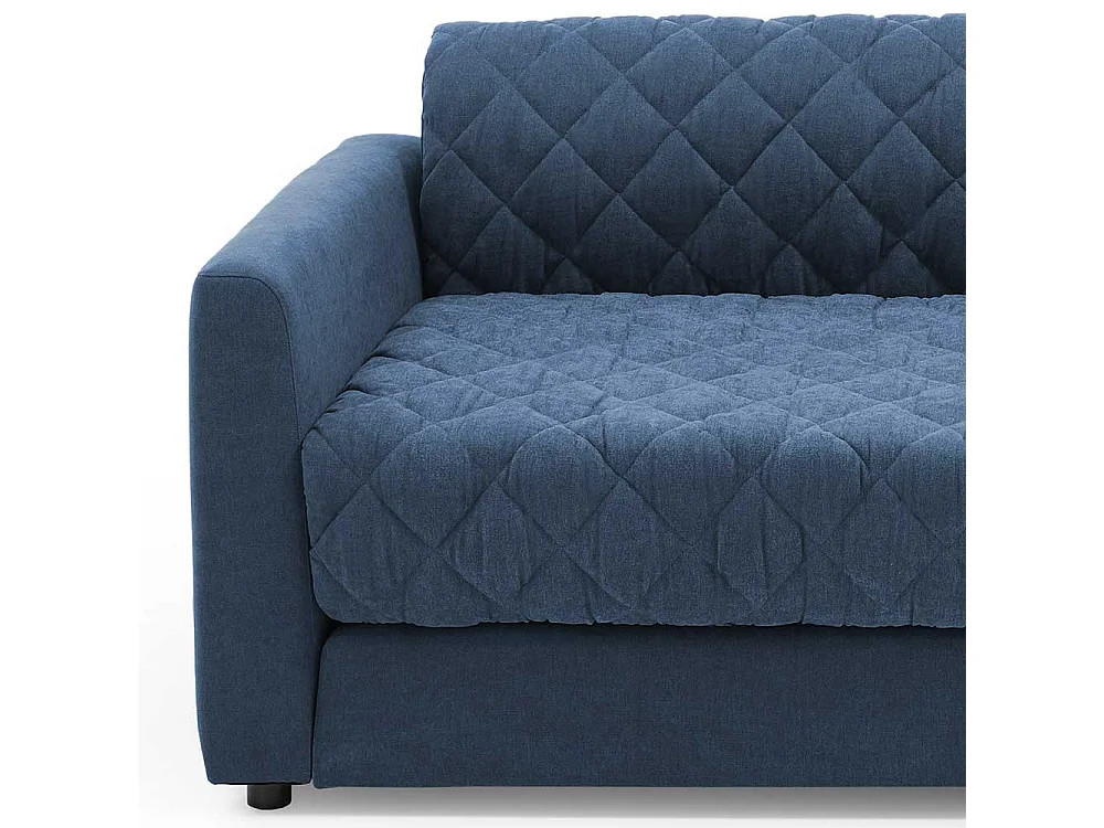 Zweisitzer Schlafsofa in Blau Taschenfederkern