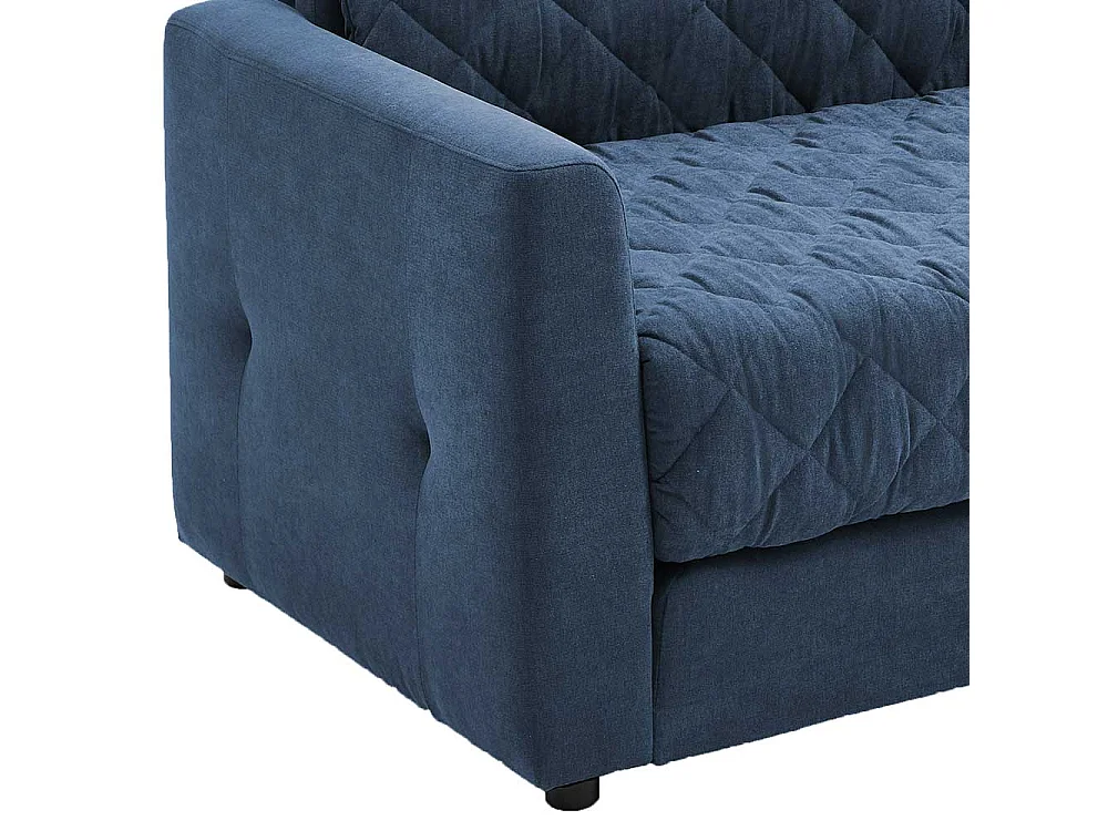 Zweisitzer Schlafsofa in Blau Taschenfederkern