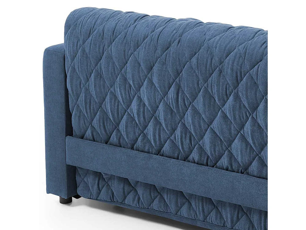 Zweisitzer Schlafsofa in Blau Taschenfederkern