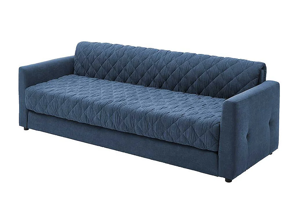 Zweisitzer Schlafsofa in Blau Taschenfederkern