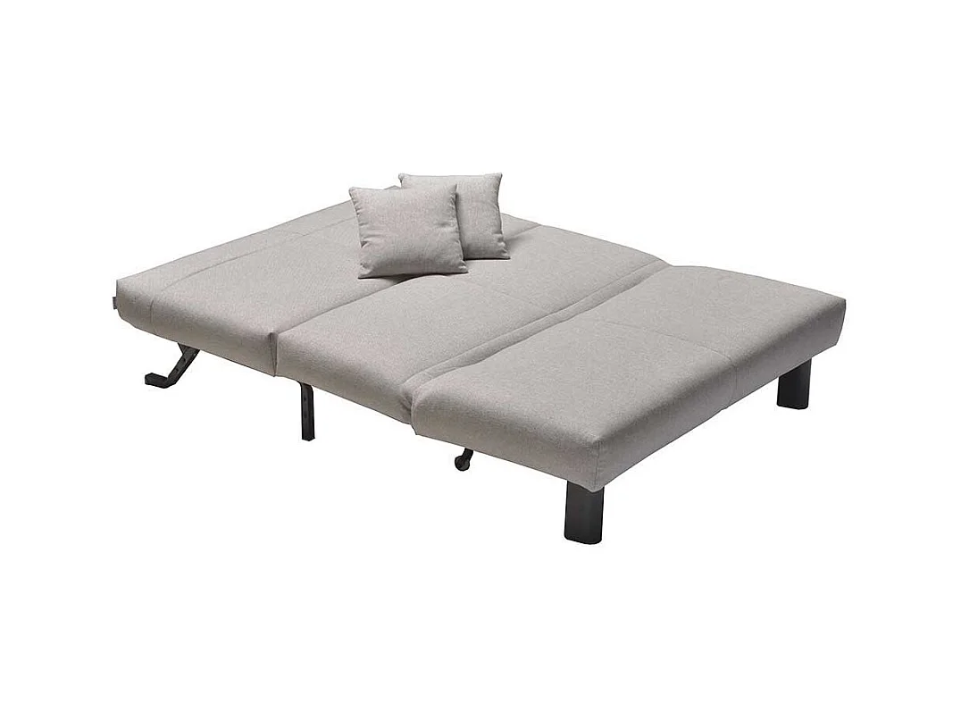 Bettcouch in Hellgrau Stoff modern