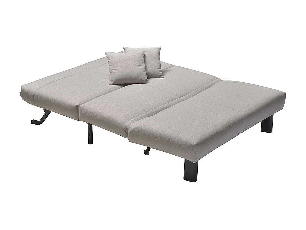 Bettcouch in Hellgrau Stoff modern