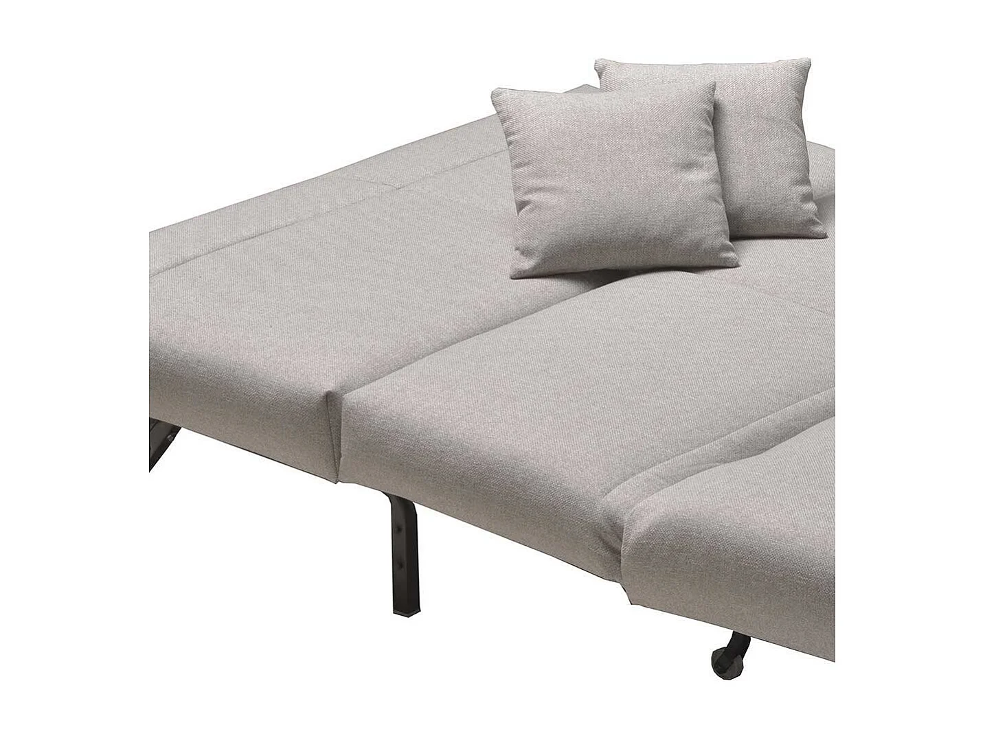 Bettcouch in Hellgrau Stoff modern