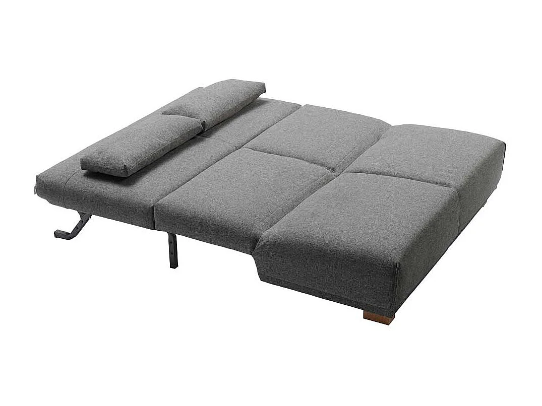 Schlafcouch in Grau Stoff 85 cm hoch