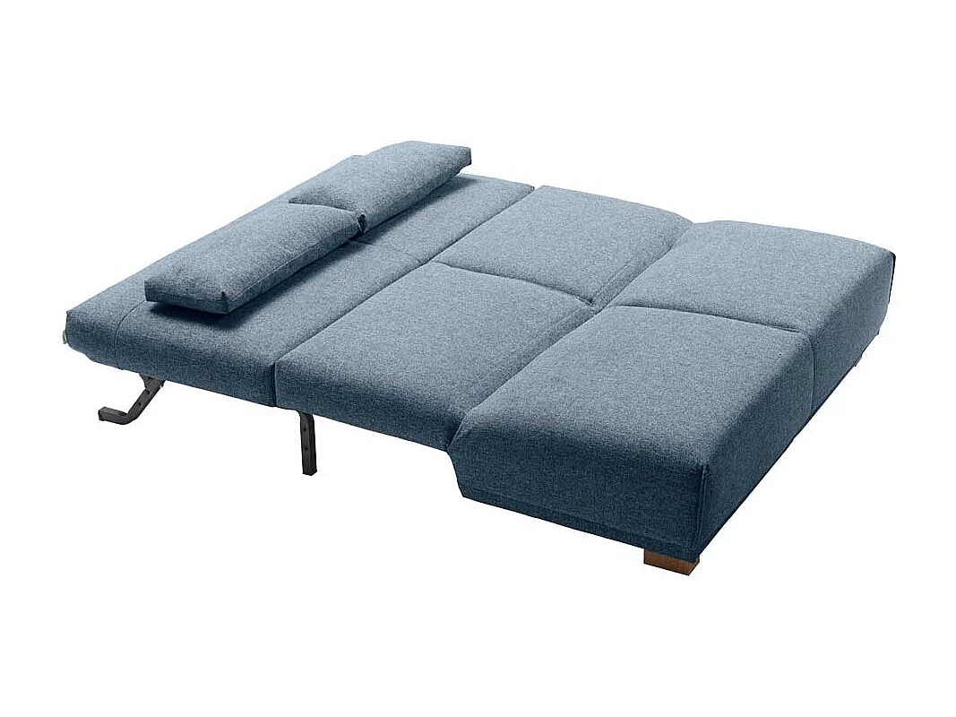 Klappcouch in Blau Stoff Made in Germany