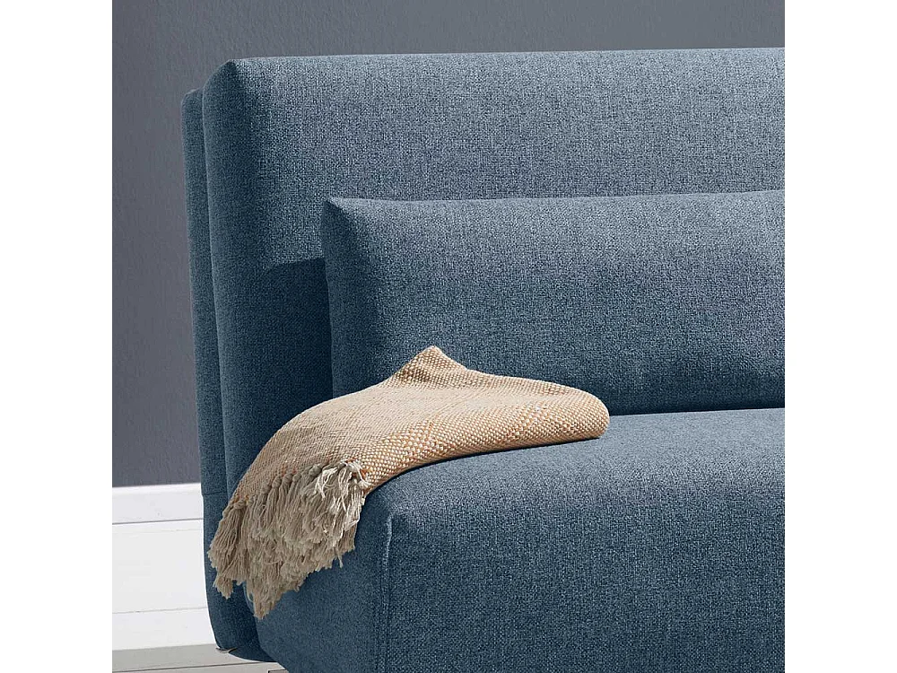 Klappcouch in Blau Stoff Made in Germany