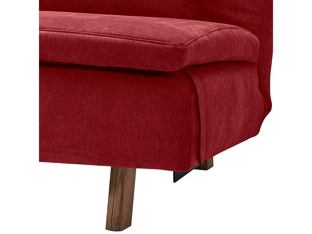 Schlafsofa rot modern Made in Germany Microvelour