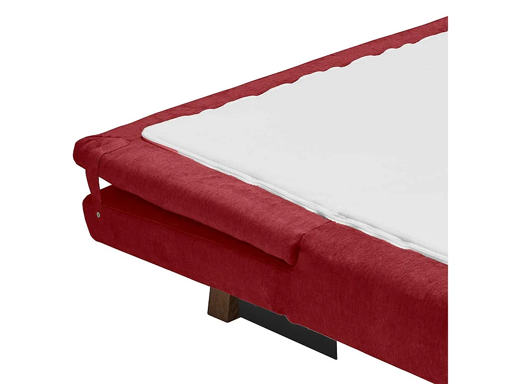 Schlafsofa rot modern Made in Germany Microvelour