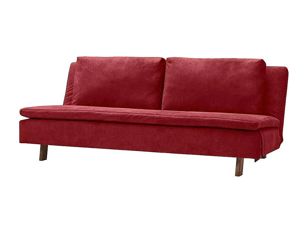 Schlafsofa rot modern Made in Germany Microvelour