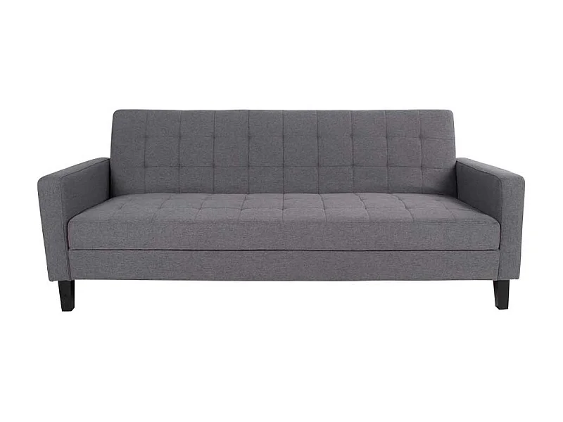 Sofa in Dunkelgrau Webstoff Schlaffunktion