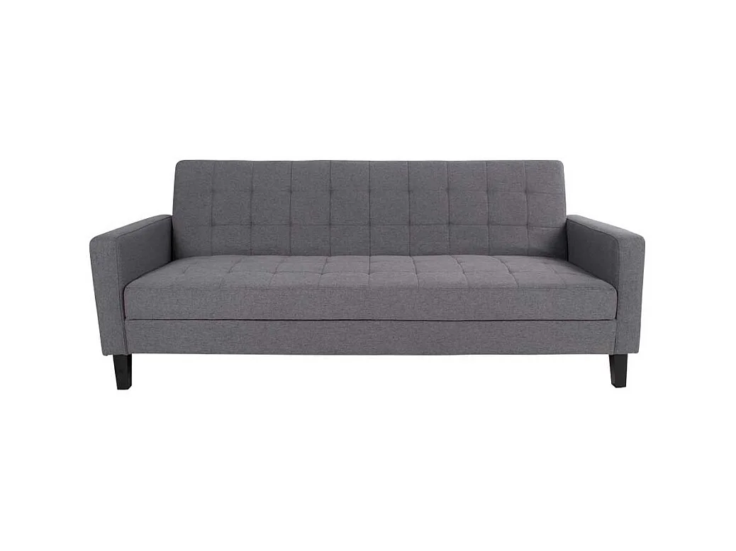 Sofa in Dunkelgrau Webstoff Schlaffunktion