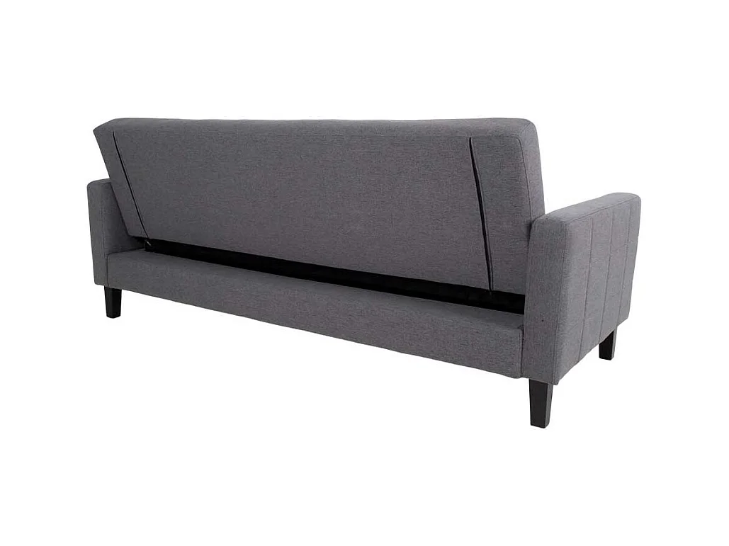 Sofa in Dunkelgrau Webstoff Schlaffunktion