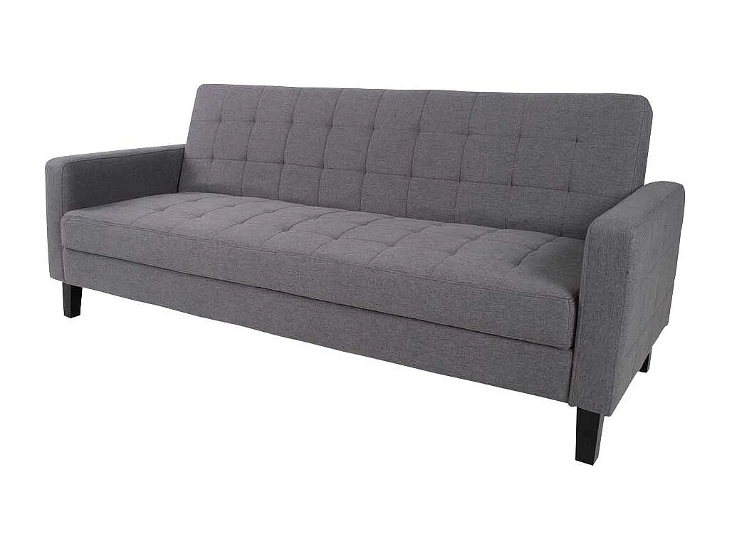 Sofa in Dunkelgrau Webstoff Schlaffunktion