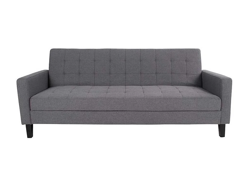 Sofa in Dunkelgrau Webstoff Schlaffunktion