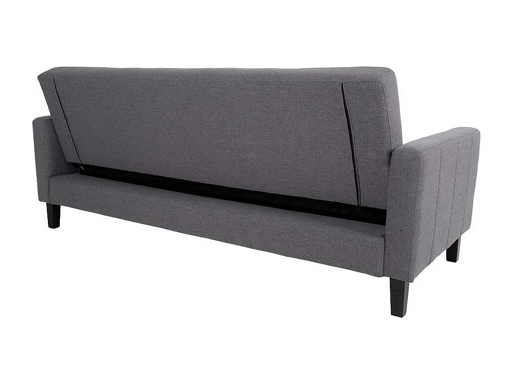 Sofa in Dunkelgrau Webstoff Schlaffunktion