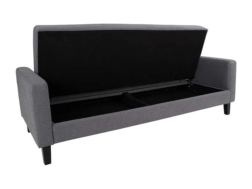 Sofa in Dunkelgrau Webstoff Schlaffunktion