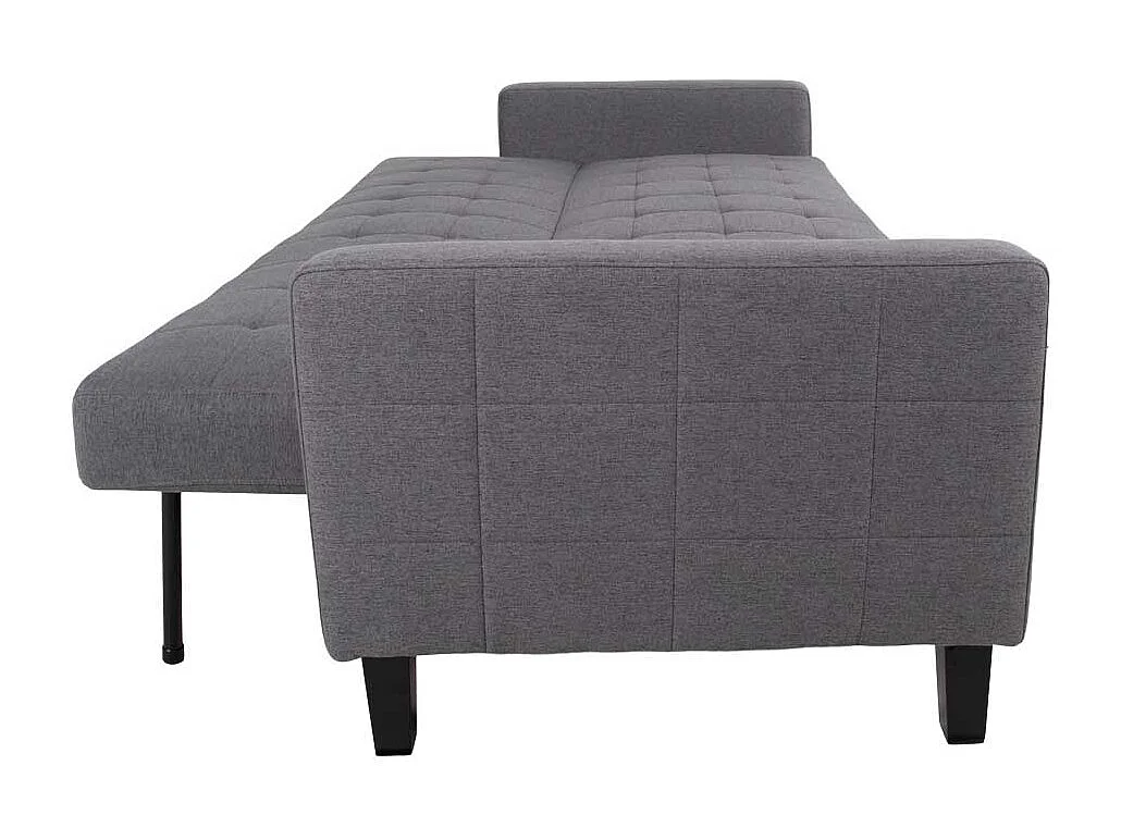 Sofa in Dunkelgrau Webstoff Schlaffunktion