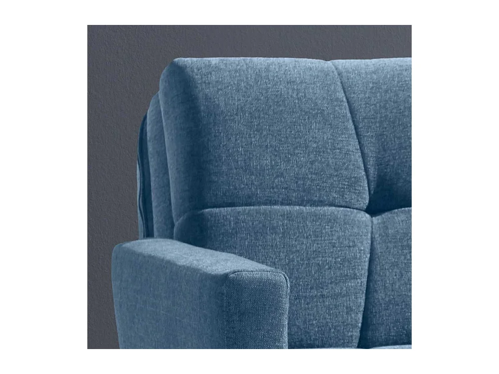 Ausziehsofa in Blau Flachgewebe verstellbaren Armlehnen