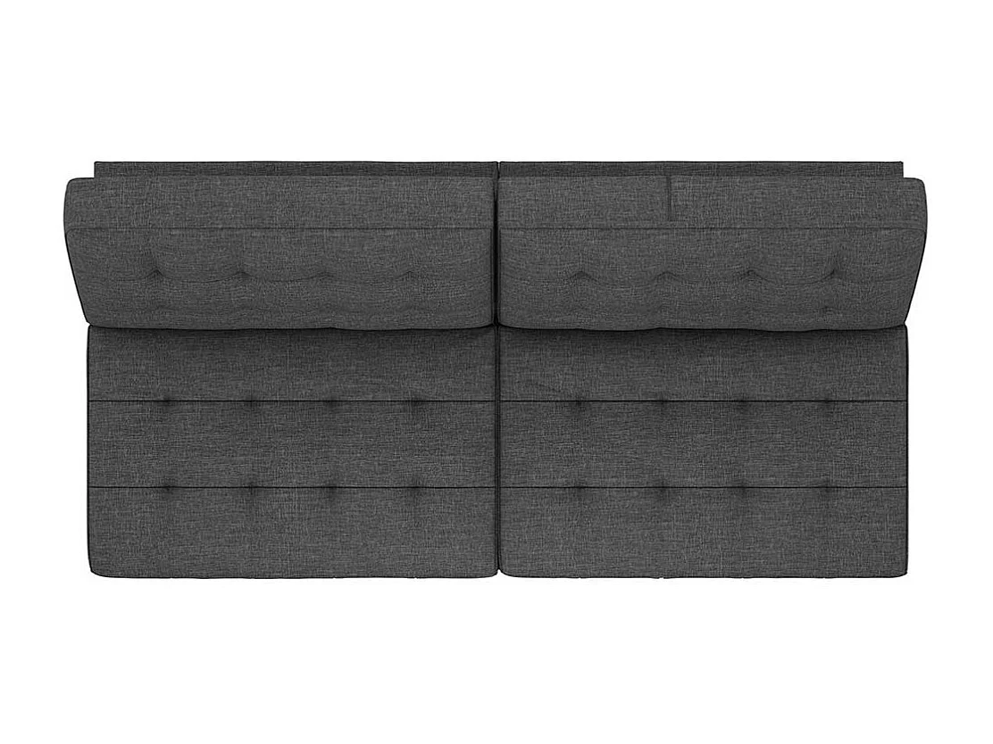 Zweisitzer Schlafsofa mit Rücken Klappmechanik Grau Stoff