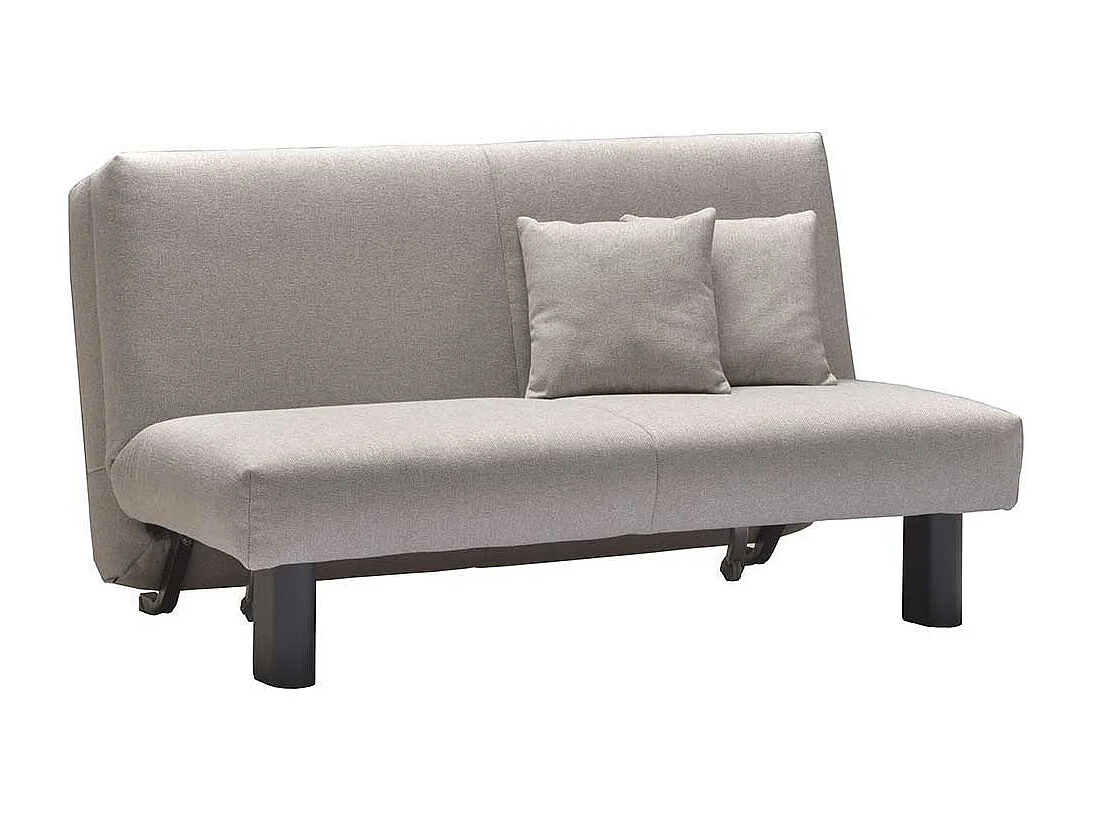 Bettcouch in Hellgrau Stoff modern