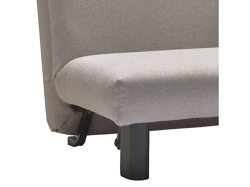 Bettcouch in Hellgrau Stoff modern