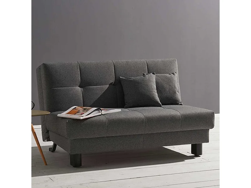 Faltsofa in Grau Schlaffunktion
