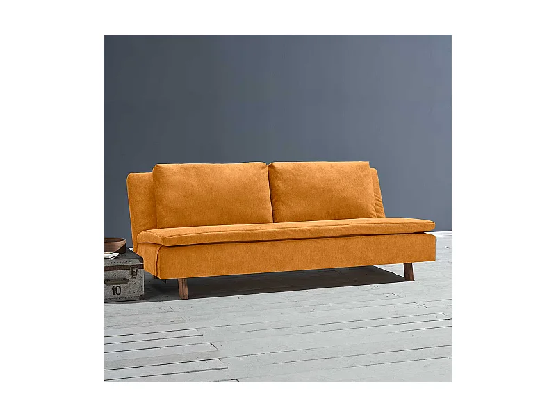 Dreisitzer Sofa mit Rücken Klappmechanik Microvelour