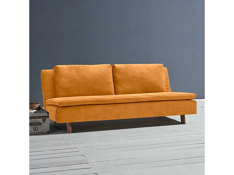 Dreisitzer Sofa mit Rücken Klappmechanik Microvelour