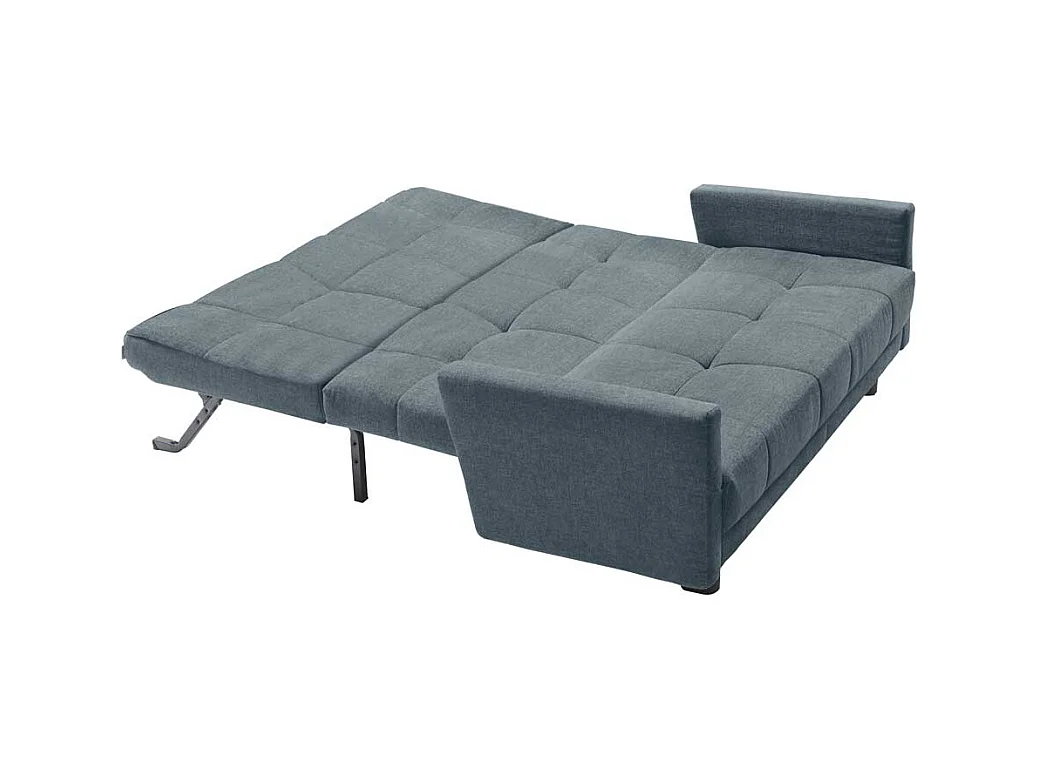 Klappcouch in Hellblau Flachgewebe verstellbaren Armlehnen