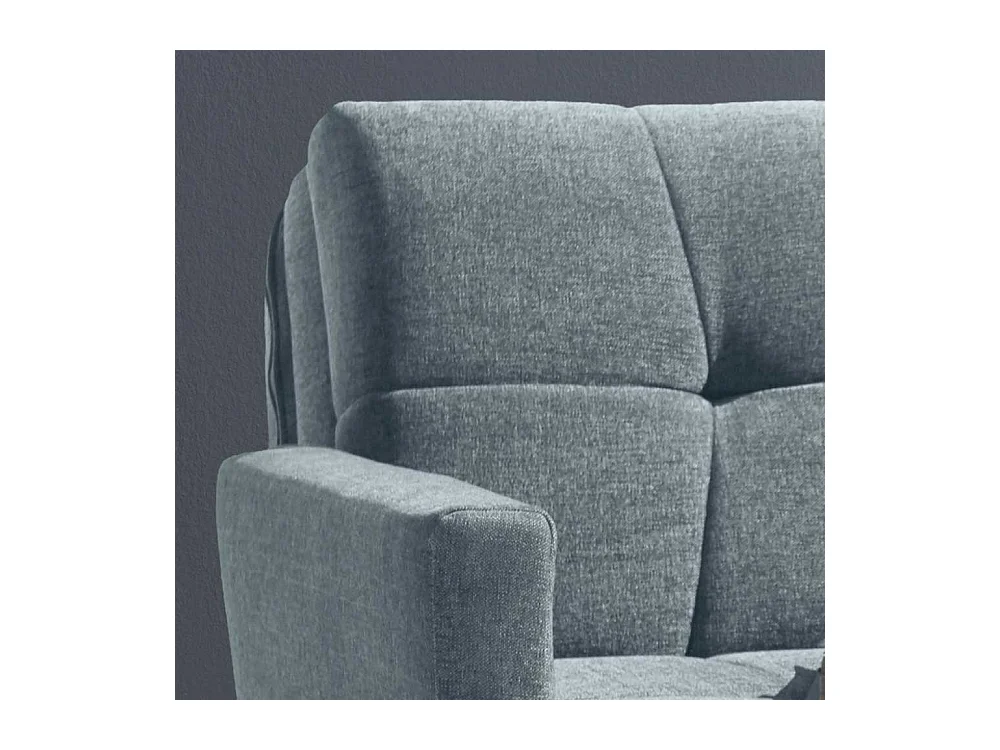 Klappcouch in Hellblau Flachgewebe verstellbaren Armlehnen