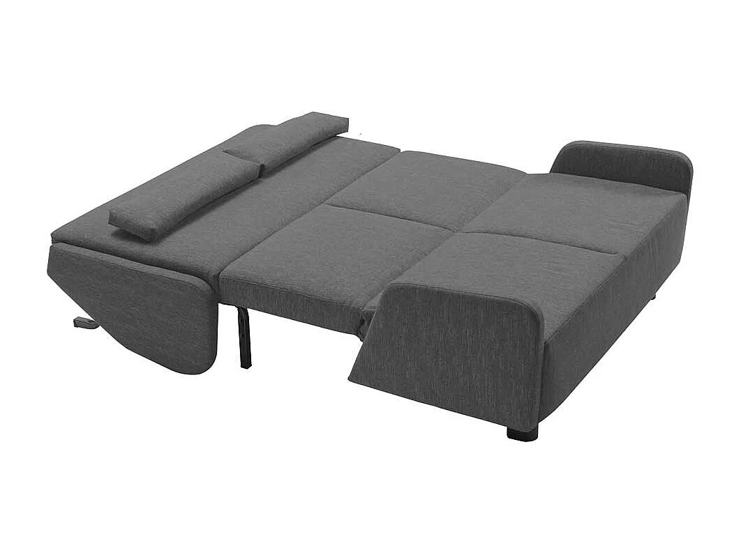 Bettsofa in Dunkelgrau Webstoff Made in Germany