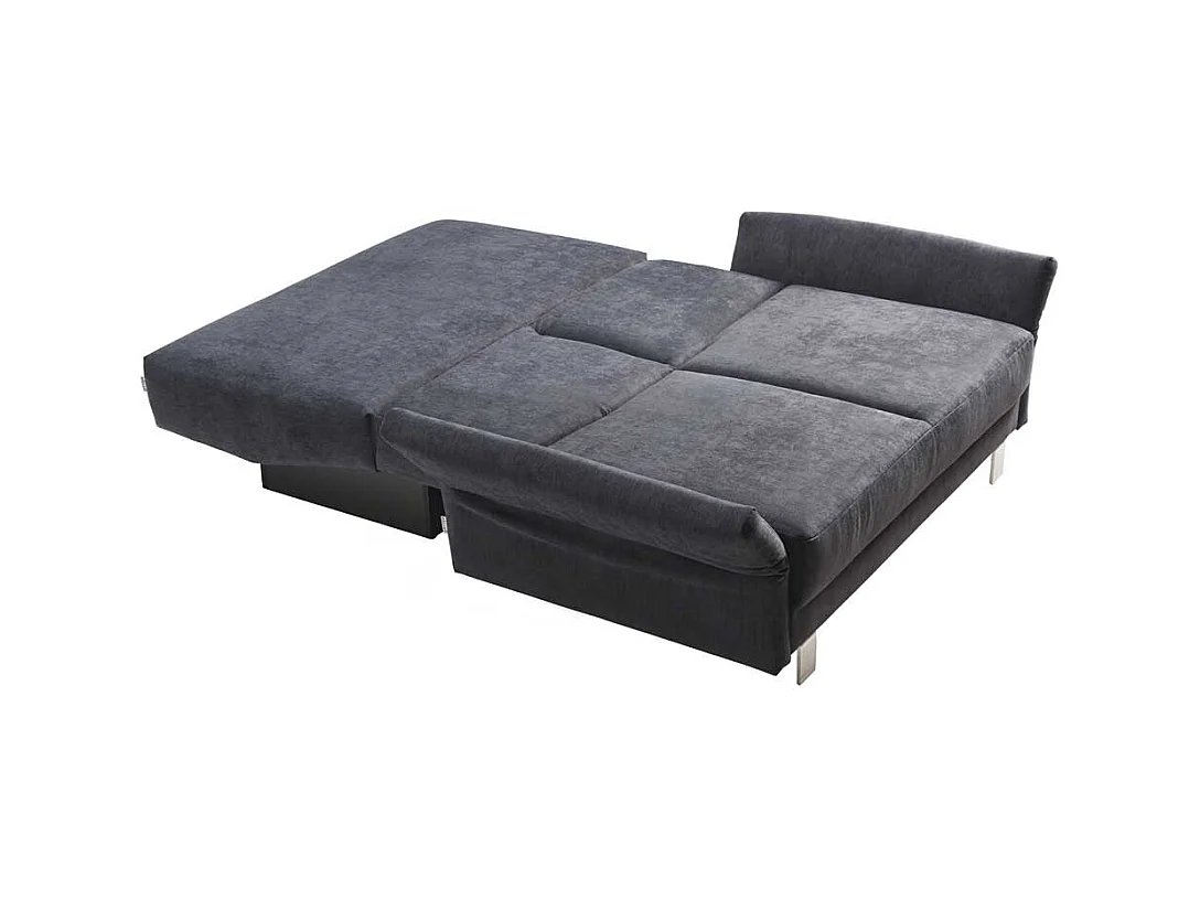 Ausziehsofa in Blaugrau Microvelour Made in Germany