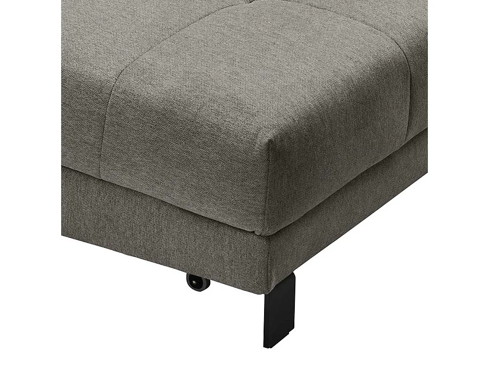 Zweisitzer Schlafsofa in Grau Vierfußgestell aus Metall