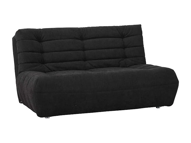Klappcouch in Schwarz Stoff modern