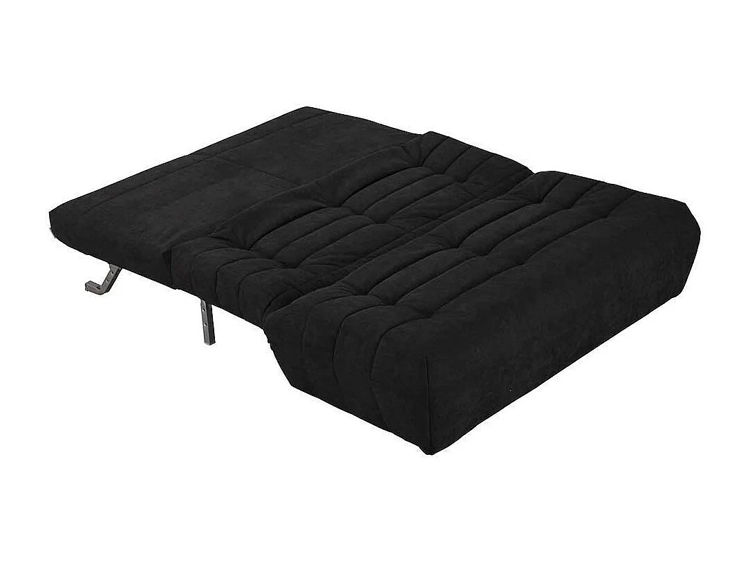 Klappcouch in Schwarz Stoff modern