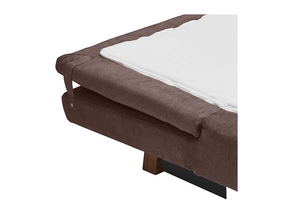 Bettcouch dunkelbraun mit Rücken Klappmechanik 45 cm Sitzhöhe