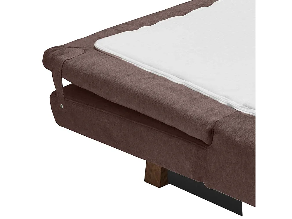 Bettcouch dunkelbraun mit Rücken Klappmechanik 45 cm Sitzhöhe