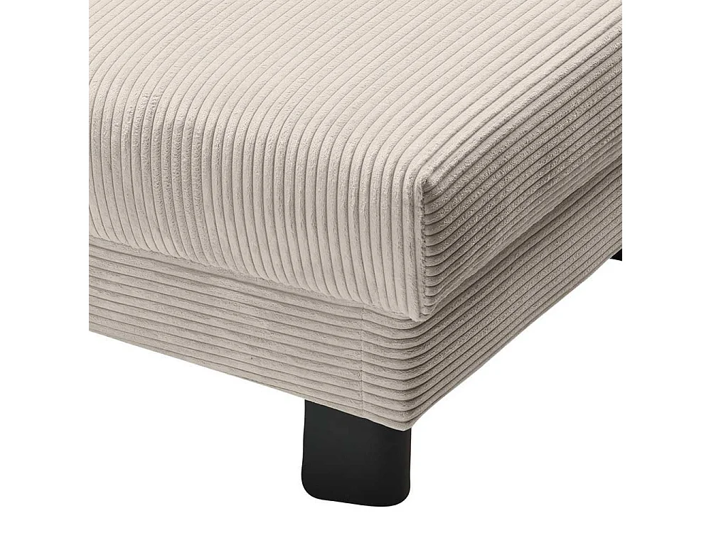 Zweisitzer Schlafsofa in Beige Cord Vierfußgestell aus Metall