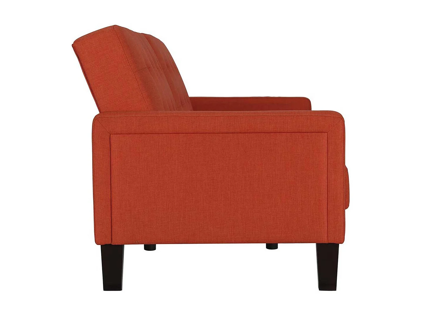 Ausklappbares Sofa Retro in Ziegel Rot 200 cm breit - 88 cm tief