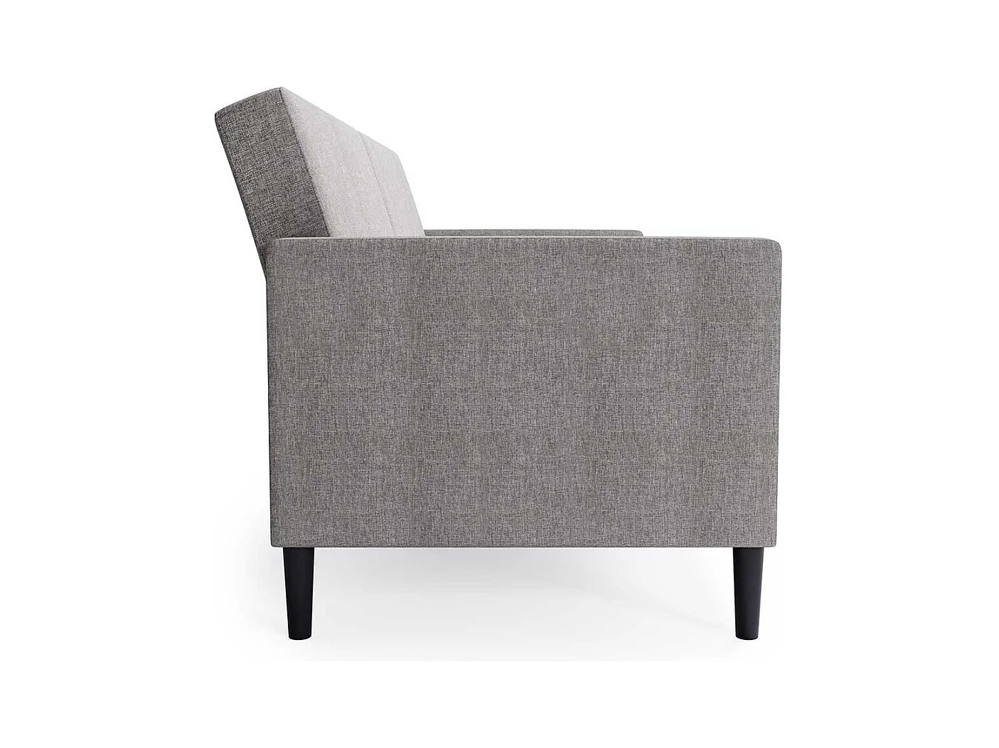 Sofa Webstoff hellgrau mit Rücken Klappmechanik 200 cm breit