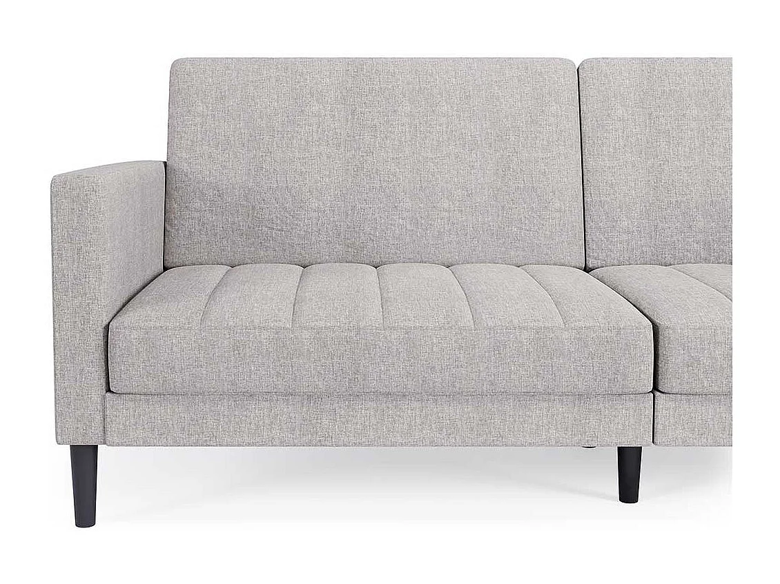 Sofa Webstoff hellgrau mit Rücken Klappmechanik 200 cm breit