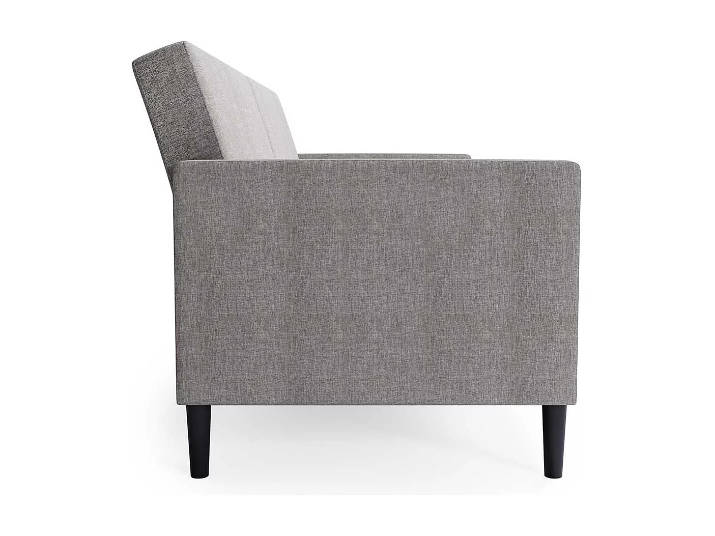 Sofa Webstoff hellgrau mit Rücken Klappmechanik 200 cm breit