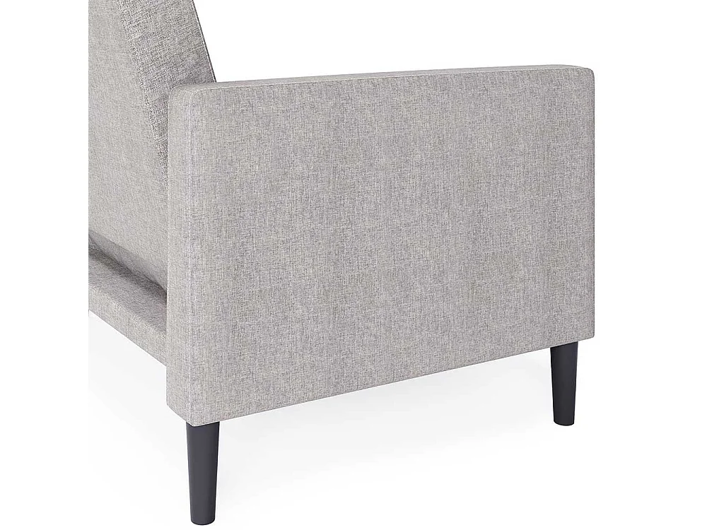 Sofa Webstoff hellgrau mit Rücken Klappmechanik 200 cm breit