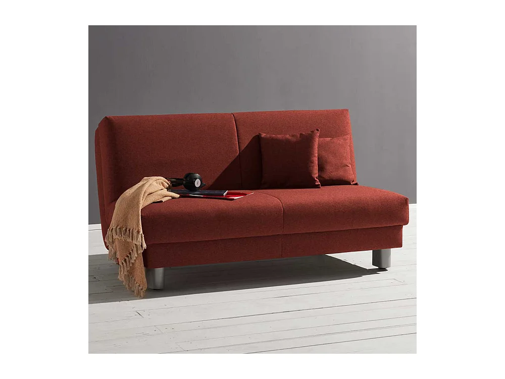 Couchbett in Dunkelrot Faltmechanik