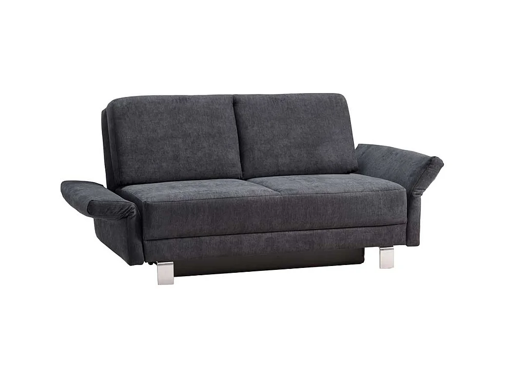 Ausziehsofa in Blaugrau Microvelour Made in Germany